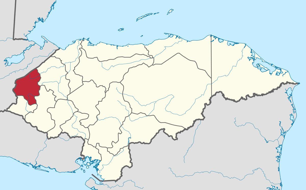mappa di copan, Honduras