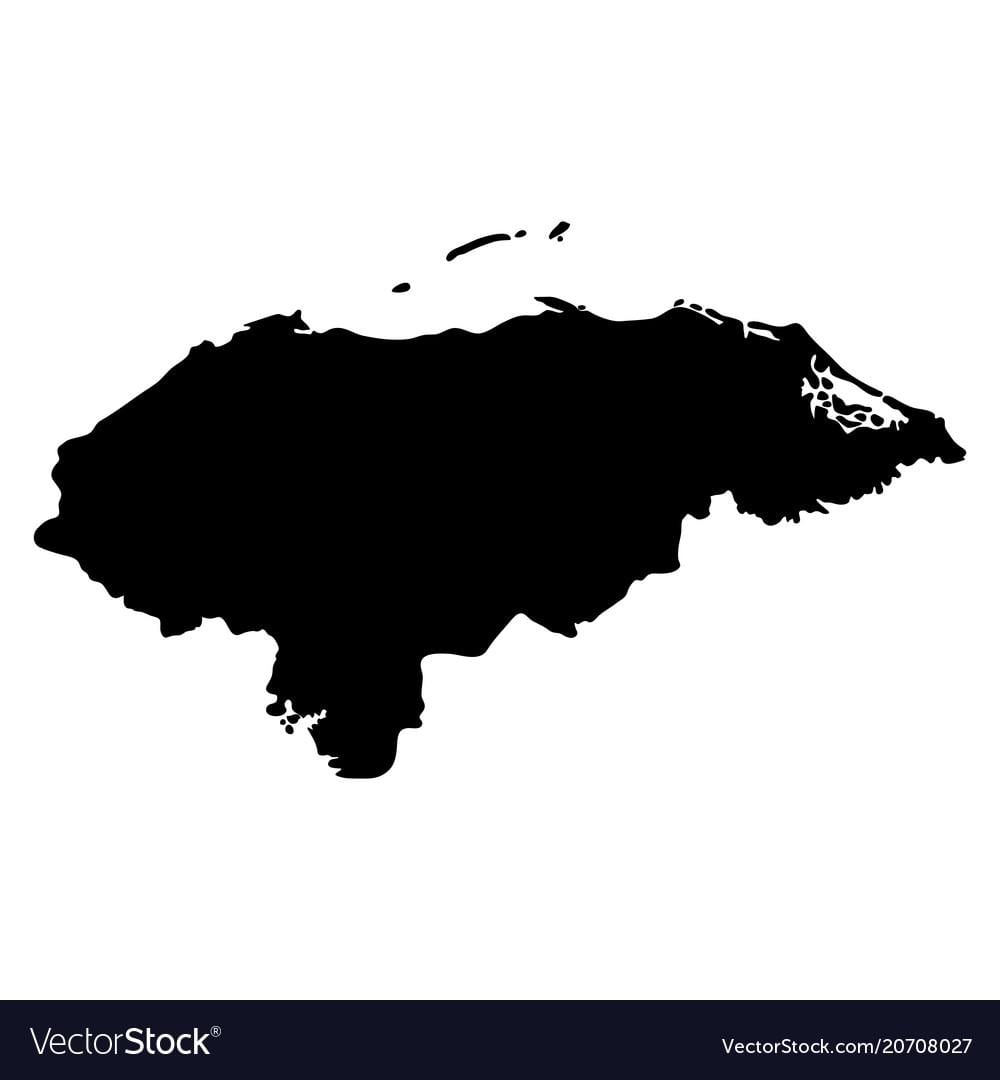 mappa di Honduras mappa vettoriale