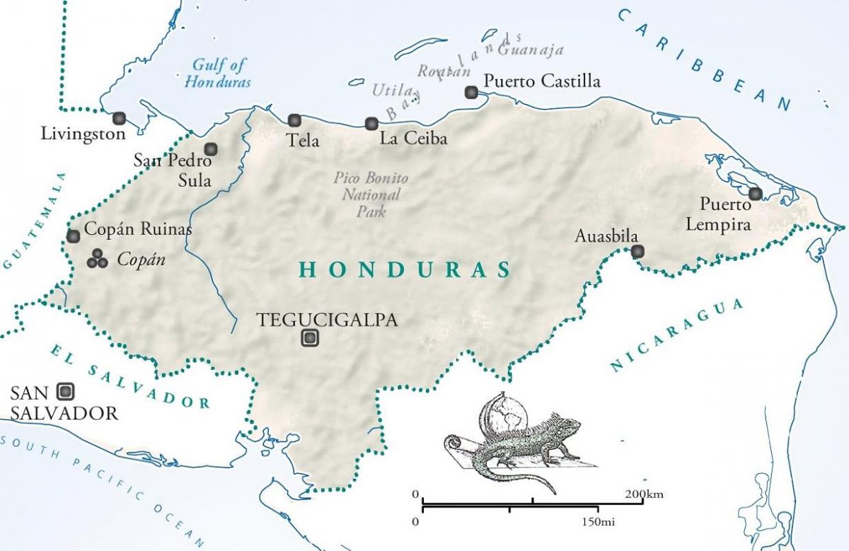 mappa di la ceiba (Honduras