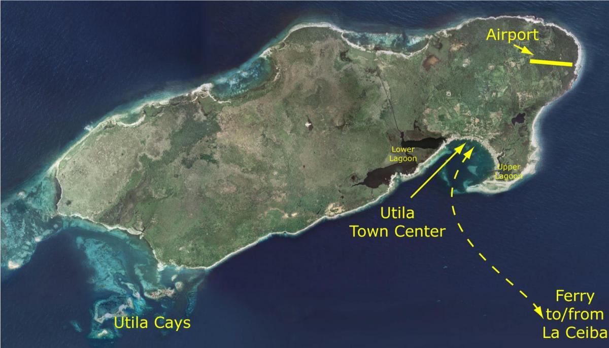 mappa di utila (Honduras