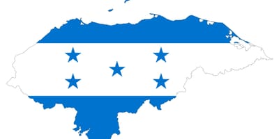 Mappa di bandiera Honduras