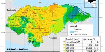 Mappa di Honduras clima