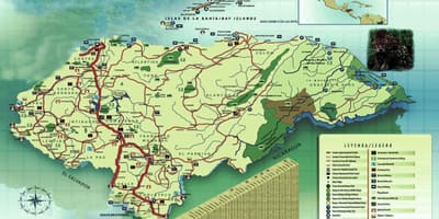 Mappa di Honduras geografia