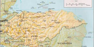 Roatan bay islands Honduras mappa